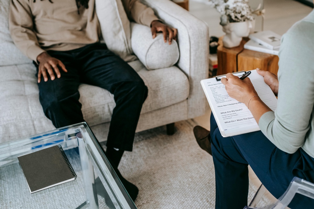 Comfortable consultation room for getting to know new patients